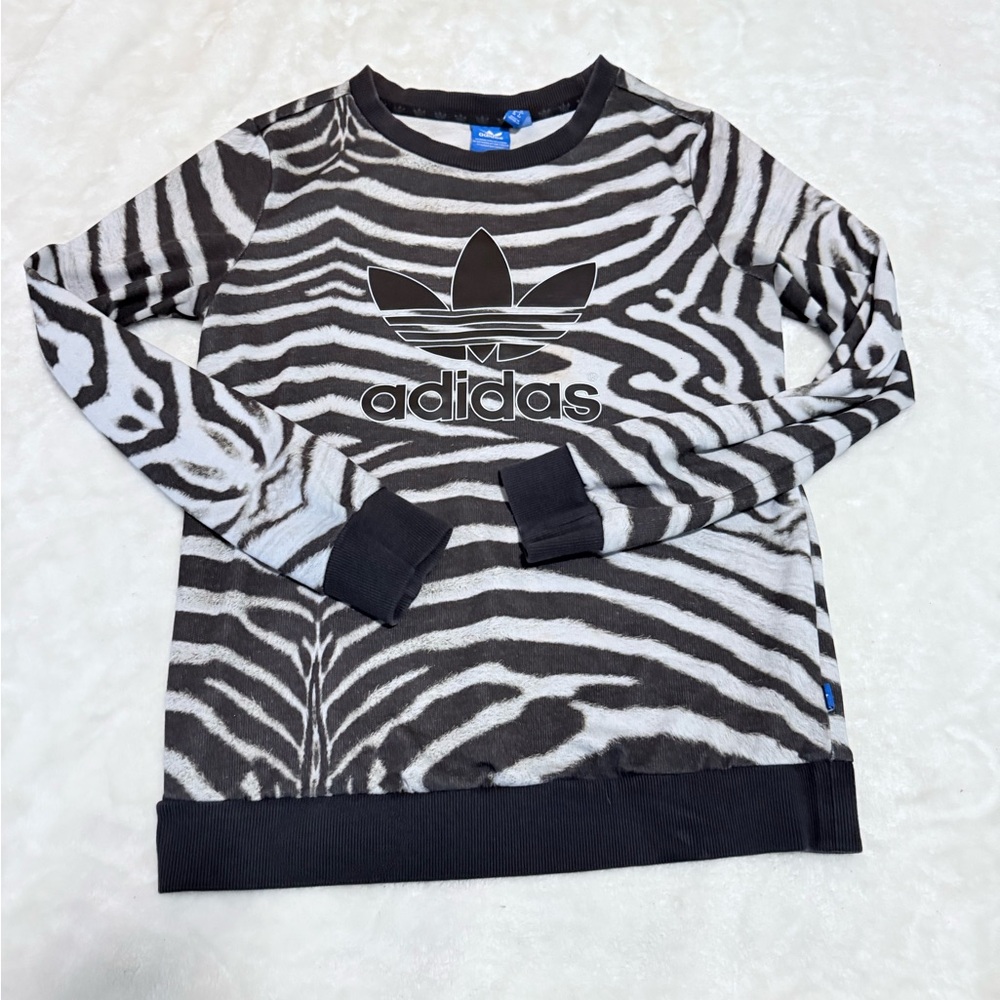 Adidas Original Supergirl Zebra Tracker Crew Neck Sweater